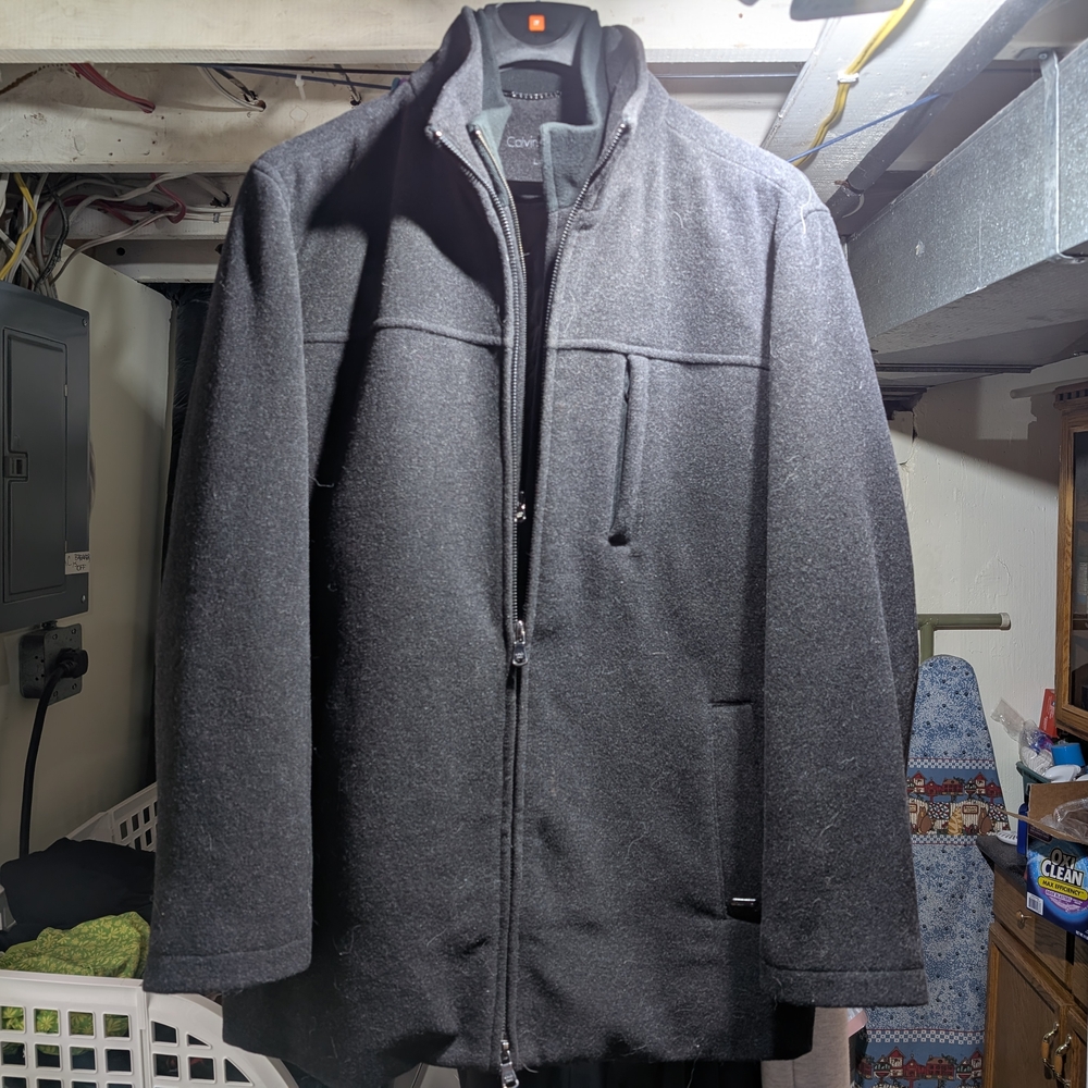 Calvin Klein Collection Charcoal Pea Coat